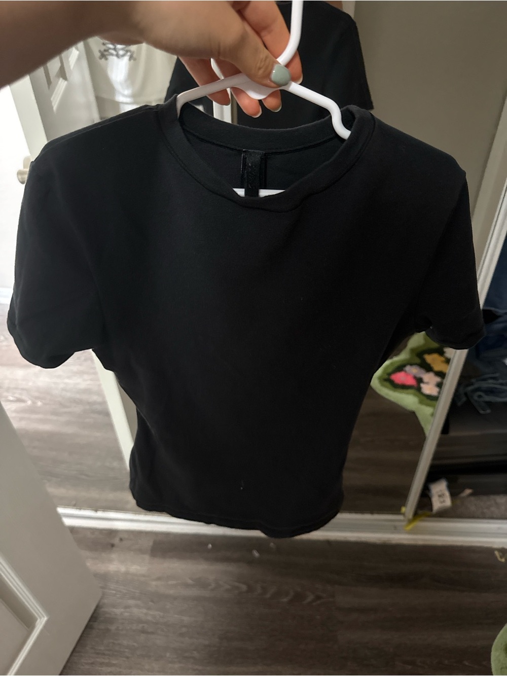 SKIMS Black Short-Sleeve Crew Tee